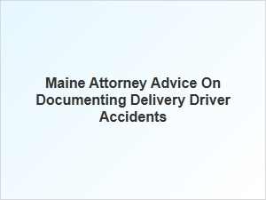 Maine Attorney's Advice for Documenting Delivery Driver Accidents